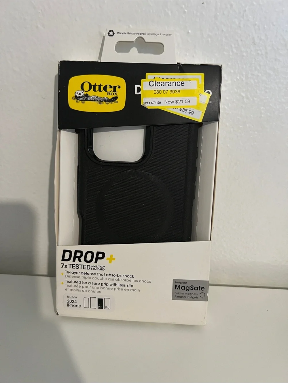 OtterBox Drop+ MagSafe Compatible iPhone Case - Black for 16 pro